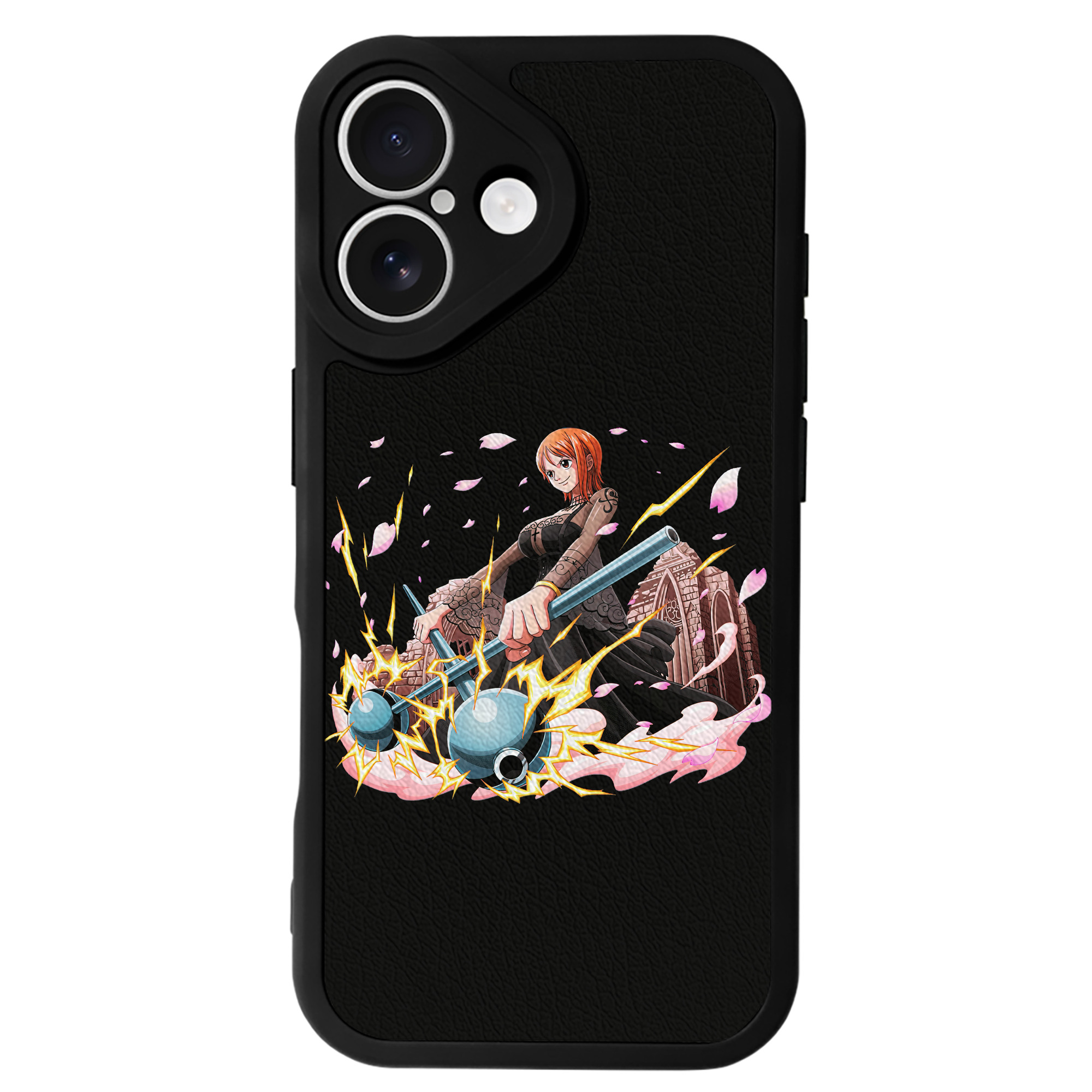 （画像用） ワンピース ナミ ONE PIECE Nami 【iPhone 16シリーズ対応】シリコンスマホケース（レザー調） 材質：シリコン